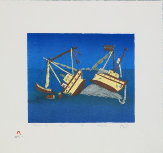 Napachie Pootoogook (Inuit, 1938-2002), Nascopie Reef, 1989