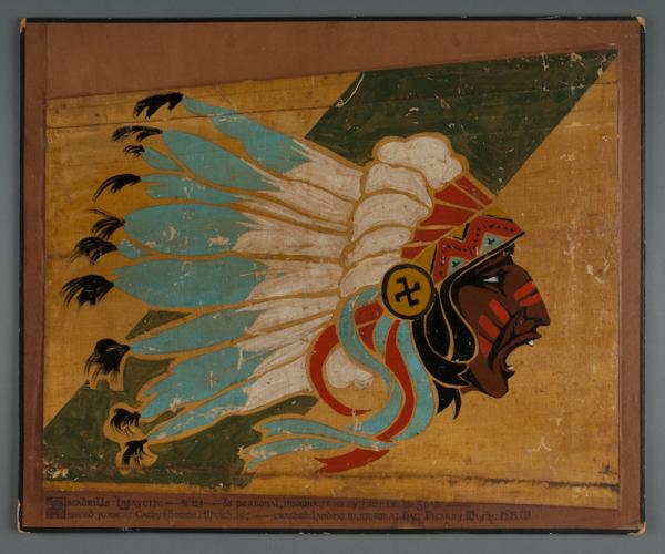WORLD WAR I LAFAYETTE ESCADRILLE INDIAN HEAD INSIGNIA, 1917. SMITHSONIAN NATIONA