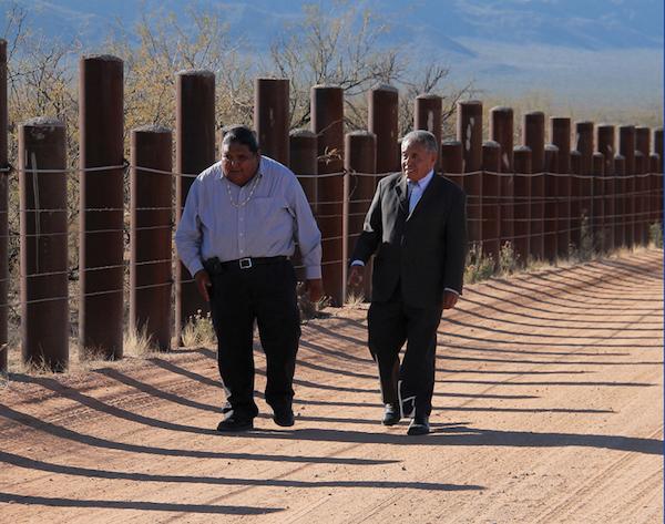 Tohono O’odham Nation Vice-chairman Verlon Jose and Chairman Edward Manuel