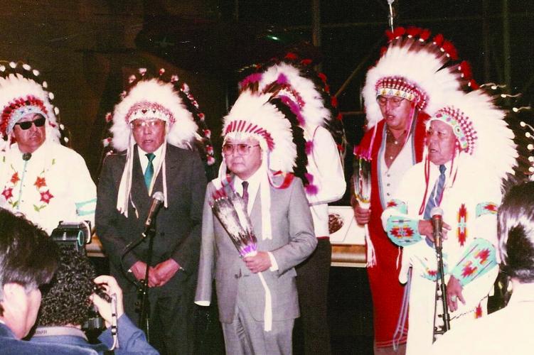 Daniel Inouye with Crow Nation