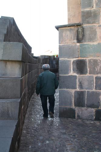 Matos exploring the Qorikancha in 2014