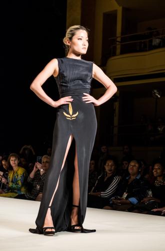 Orlando Dugi, The Red Collec-tion. Black silk and linen blend with hand...