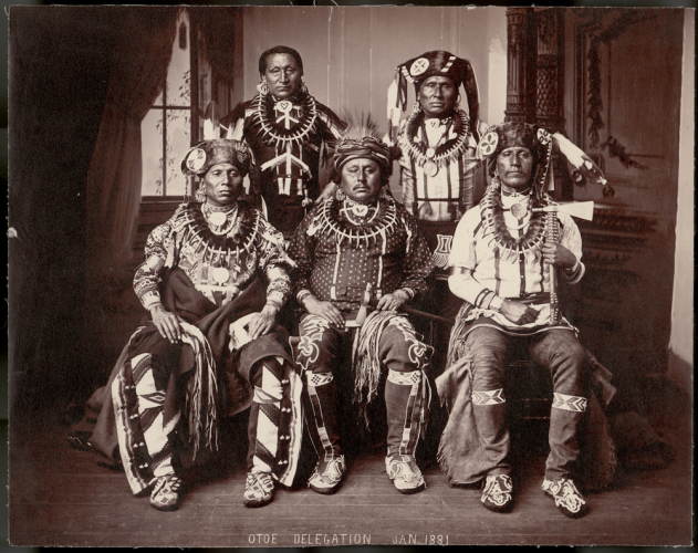 Hillers, Otoe-Missouria Delegation 1881