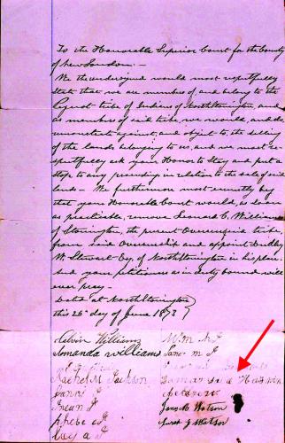 Eastern Pequot Petition (1873)