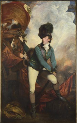 Colonel Banastre (Bloody Ban) Tarleton, 1782, by Sir Joshua Reynolds (detail).