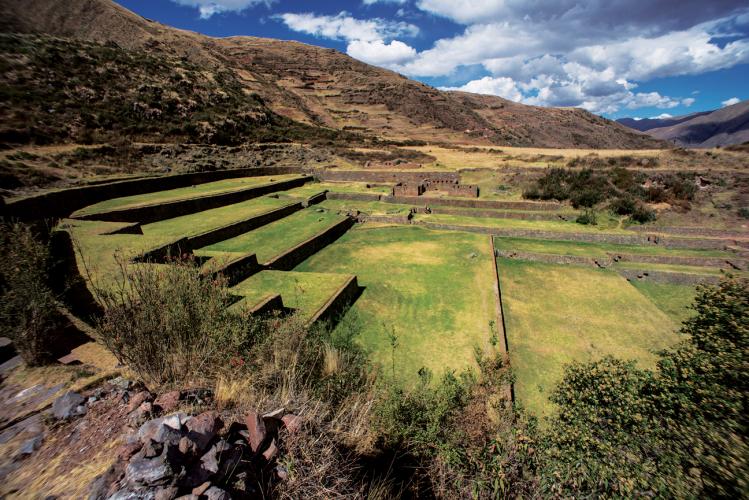 Tipon, near Cusco, a wonder of Inka irrigation and hydraulic engineering.  Photo