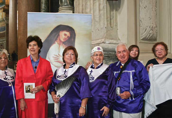 Members of the Akwesasne Mohawk Choir of St. Regis Parish Church