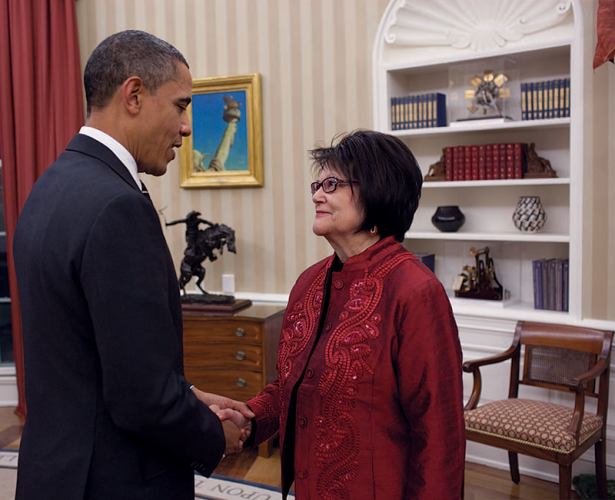 Elouise Cobell meeting President Barack Obama
