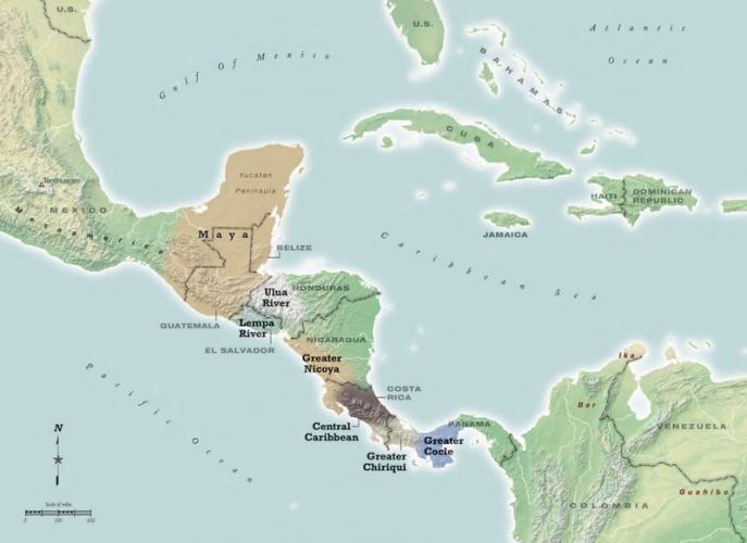 Overall map of Central America