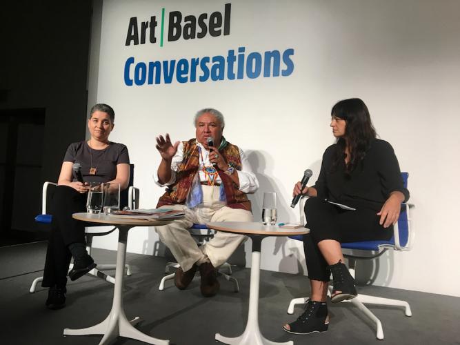 A panel at the international art fair Art Basel Miami