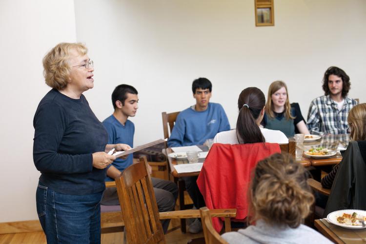Dr. Jane Mt. Pleasant (left) and students at Cornell University.