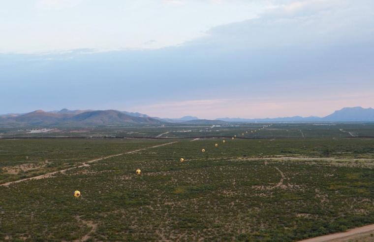 The two-mile art installation linked the town of Agua Prieta