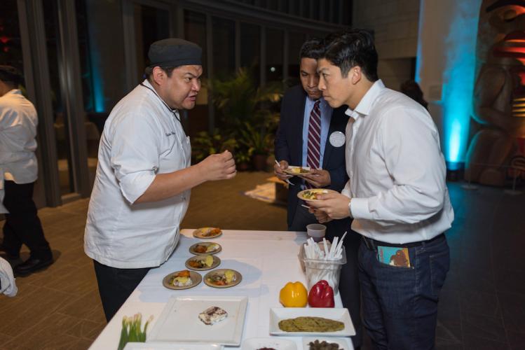 Mitsitam Café Chef Freddie Bitsoie and guests