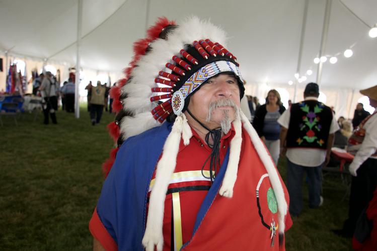 Native veteran Angel Salas (Lakota)