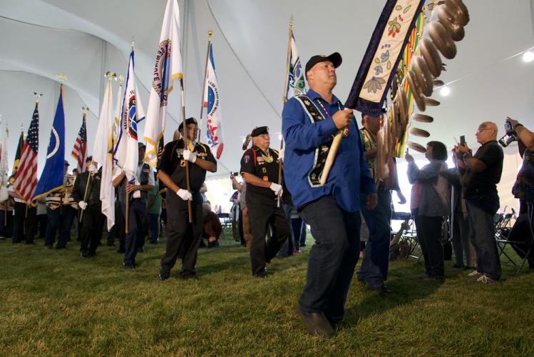Grand Entry of Native American veterans at the Fourth Annual National Gathering of American Indian Veterans