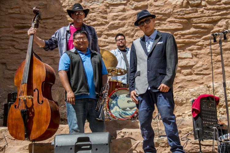 DDAT performing at the Jemez Pueblo Ruins in Jemez, N.M.