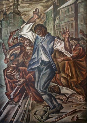 Crispus Attucks, by Herschel Levit, mural at the Recorder of Deeds building in Washington, D.C., built in 1943.