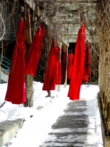 The REDress Project installation, University of Winnipeg, 2012.