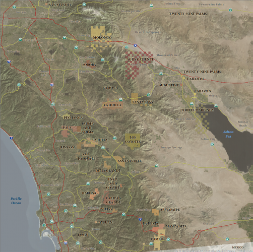 American Indian reservations in Southern California.