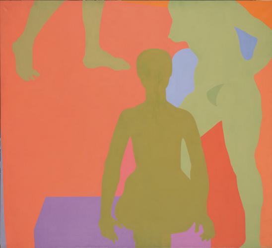 Me and My Neon Box, 1971. Acrylic on canvas, 54" x 60"