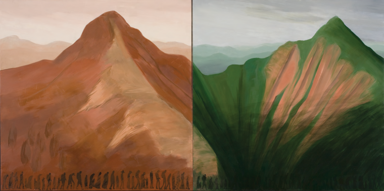 Farewell to the Smokies, 2007. Oil on wood panel, 36" x 72" x 1"