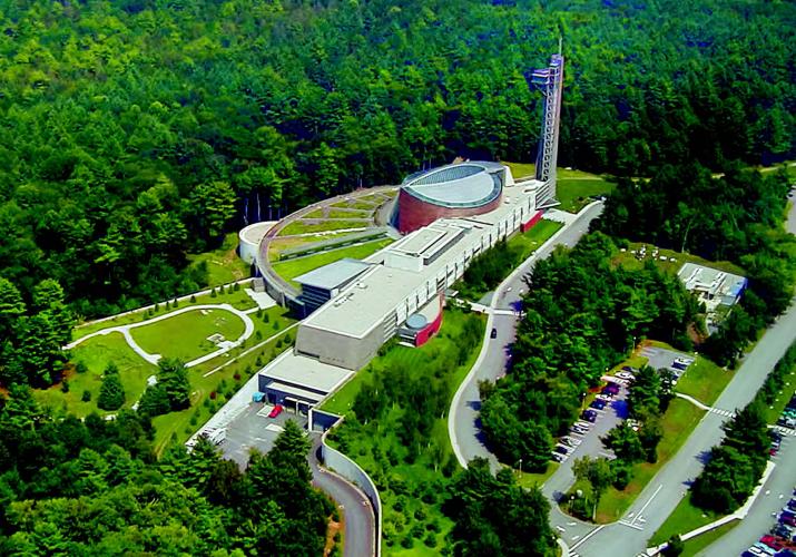 Aerial view of the Mashantucket Pequot Museum & Research Center