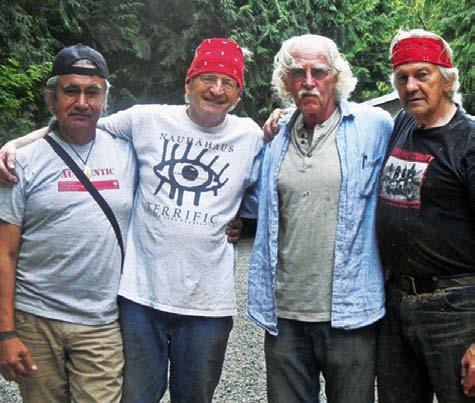 Bartow (second from left) had assistance from renowned carvers Joe David, Loren White and Duane Pasco