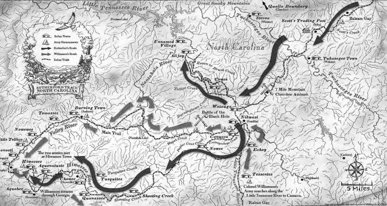 map showing frontier raid patterns