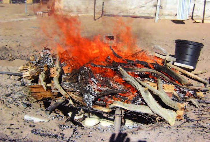 High-temperature pit firing