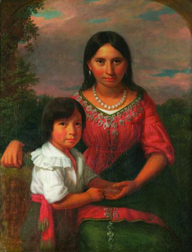 Portrait once thought to be of Pocahontas and son