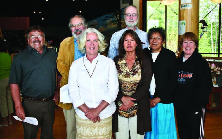 The staff of the Bois Forte Heritage Museum