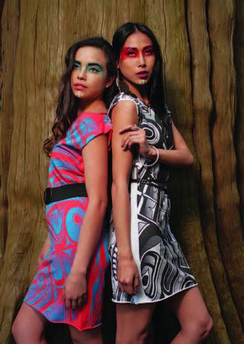 Charlene and Jessica wearing the Limited Summer tunics by Native American Apparel