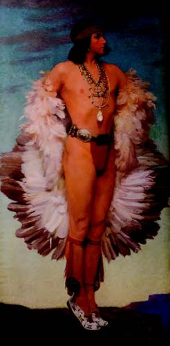 Ted Shawn in regalia for the Hopi Eagle Dance segment of the Denishawn Dancers ballet Feather of the Dawn, 1927