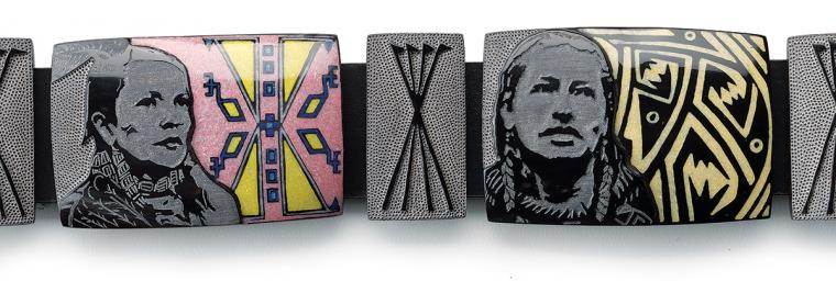Belt link with Jodi Archambault (Hunkpapa/Oglala Lakota) and Roxanne Swentzell (Santa Clara Pueblo)
