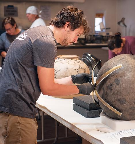 Poeh intern Dmitri Brown fitting mounts