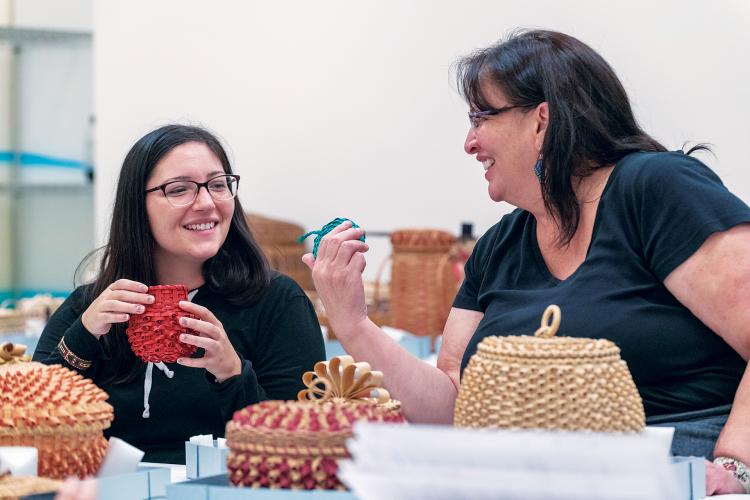Cherish Parrish and mother Kelly Church talking