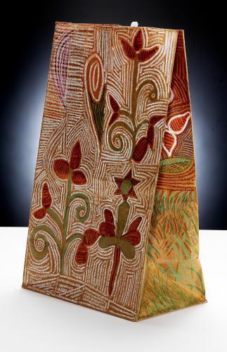 White Bead ’81. Paper, crayon, graphite with felt-tipped marker, 18.2" x 10.9"