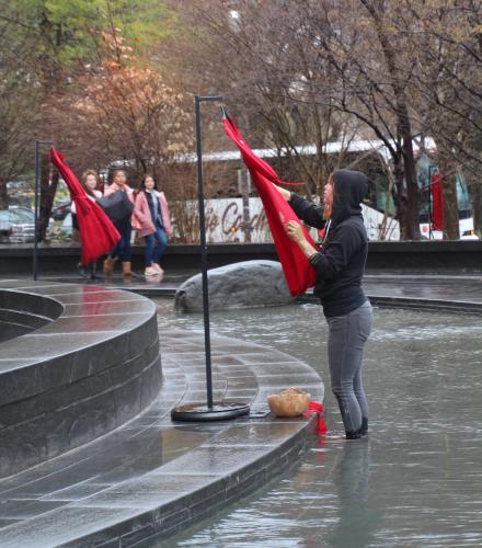 Métis artist Jaime Black performs a tribute
