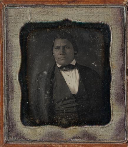Daguerreotype of Cayuga tribal chief Wa-o-wa-wa-na-onk, also known as Peter Wilson