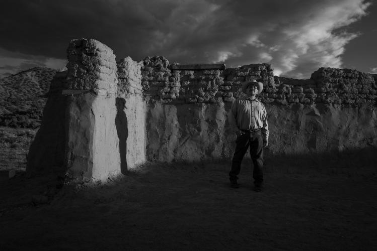 Delvin Garcia Standing in Remains of Santa Rosa de Lima Church