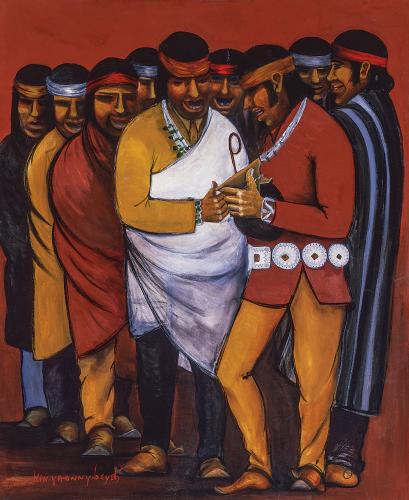 The Black Pot Drum of the Enemy Way painting