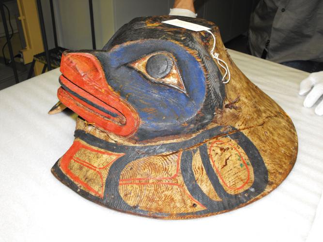 The Sculpin Hat sitting on a table