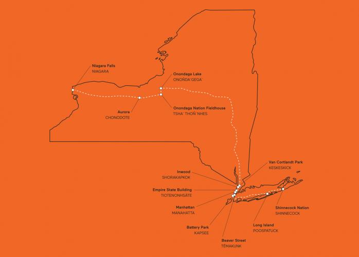 A map of New York State