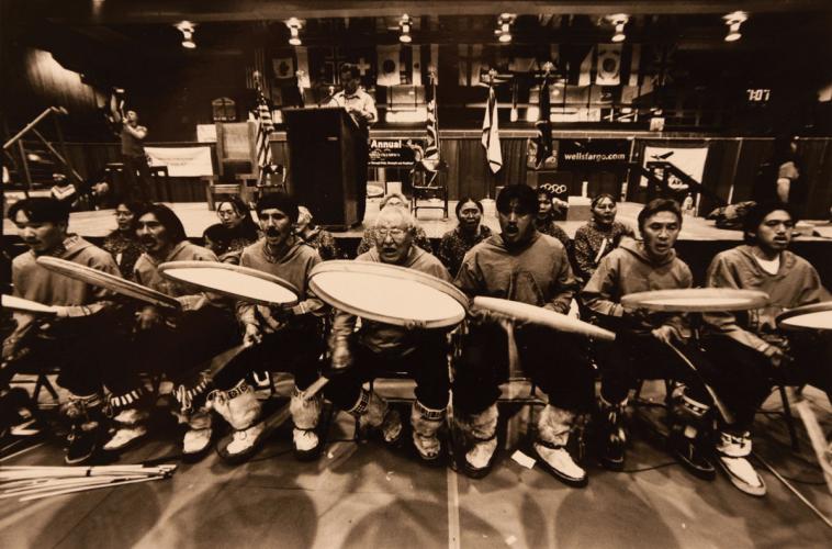 Alaska Native drumming group