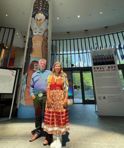 Douglas and Siam'elwit James at the National Museum of the American Indian in Washington, D.C.