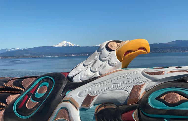A Lummi totem pole in Washington state