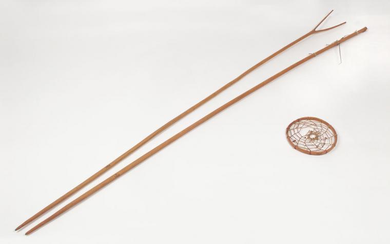 A hoop and sticks