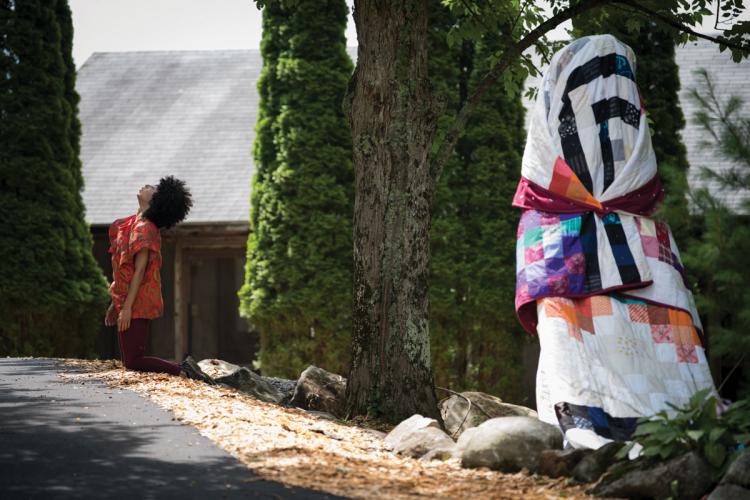 Stacy Lynn Smith with a “quilt being”