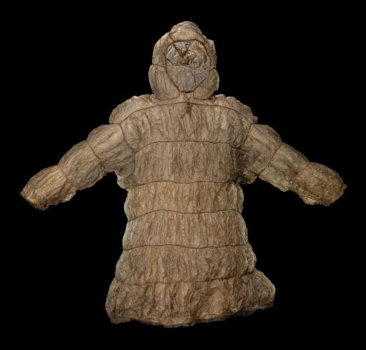 A Yup'ik rain jacket made of seal gut.