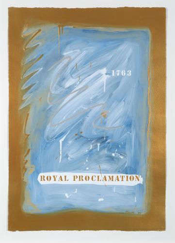 An abstract acrylic painting incorporating the date 1763